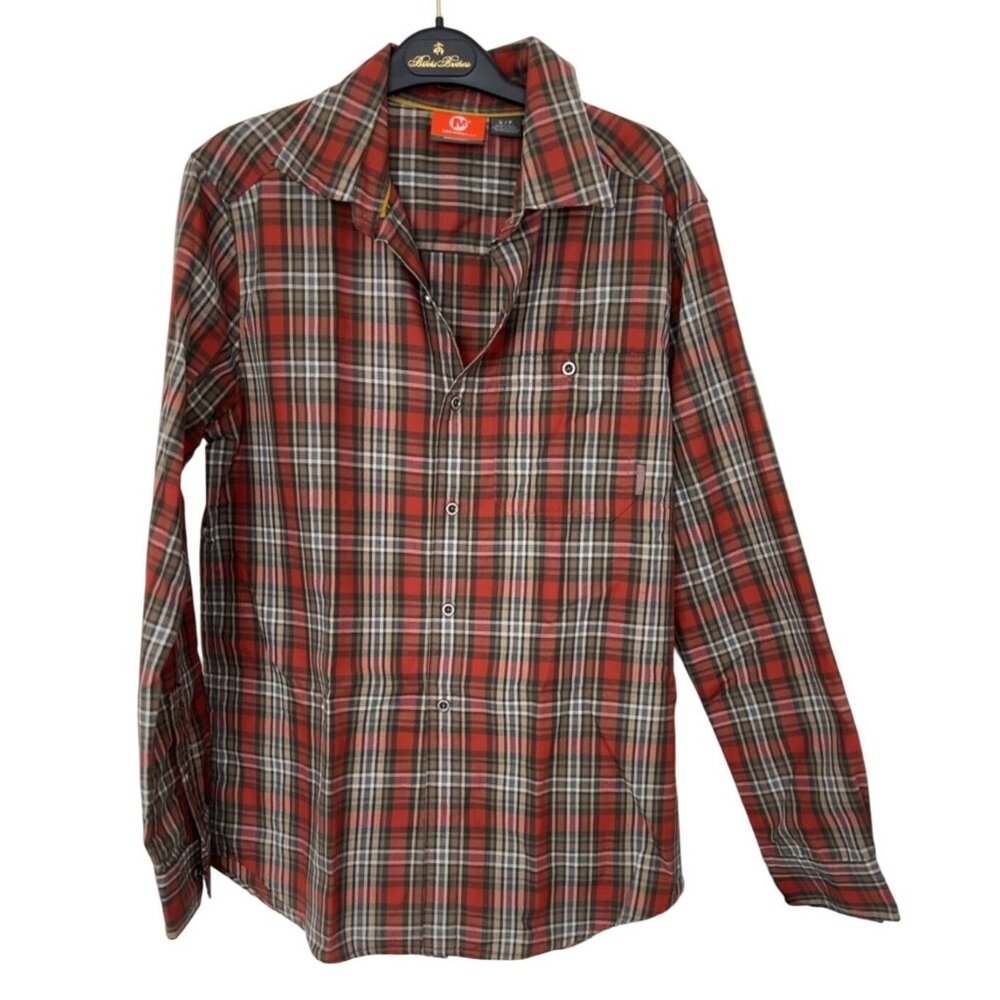 Merrell men's‎ plaid long sleeve button down shirt Size Small